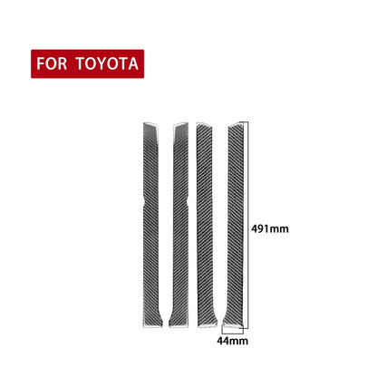 4 PCS / Set Carbon Fiber Car Window Inside Decorative Sticker for Toyota 4Runner 2010-2020 by buy2fix