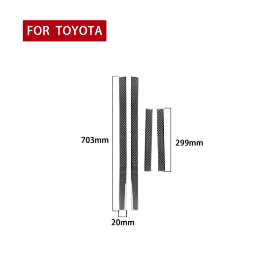 4 PCS / Set Carbon Fiber Car Outer Threshold Decorative Sticker for Toyota 4Runner 2010-2020 by buy2fix