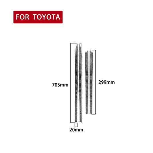 4 PCS / Set Carbon Fiber Car Door Inside Trim Decorative Sticker for Toyota 4Runner 2010-2020 by buy2fix