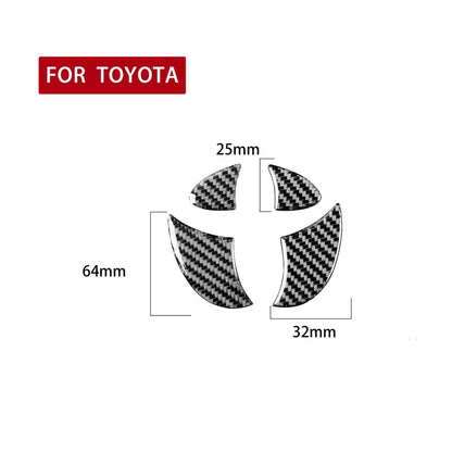 4 PCS / Set Carbon Fiber Car Tailgate Logo Decorative Sticker for Toyota 4Runner 2010-2020 - Car Interior Mouldings by buy2fix | Online Shopping UK | buy2fix