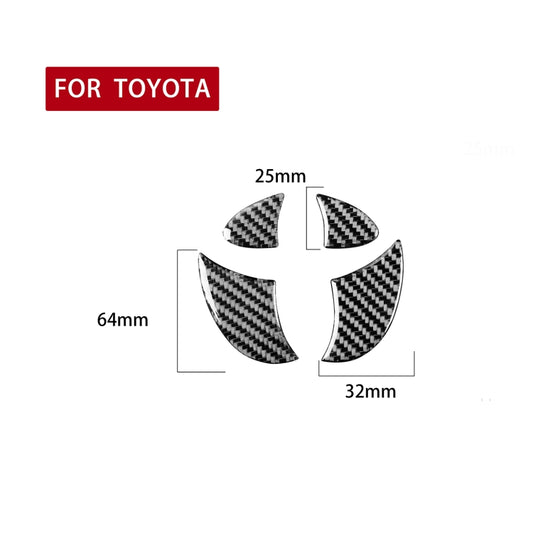 4 PCS / Set Carbon Fiber Car Tailgate Logo Decorative Sticker for Toyota 4Runner 2010-2020 by buy2fix
