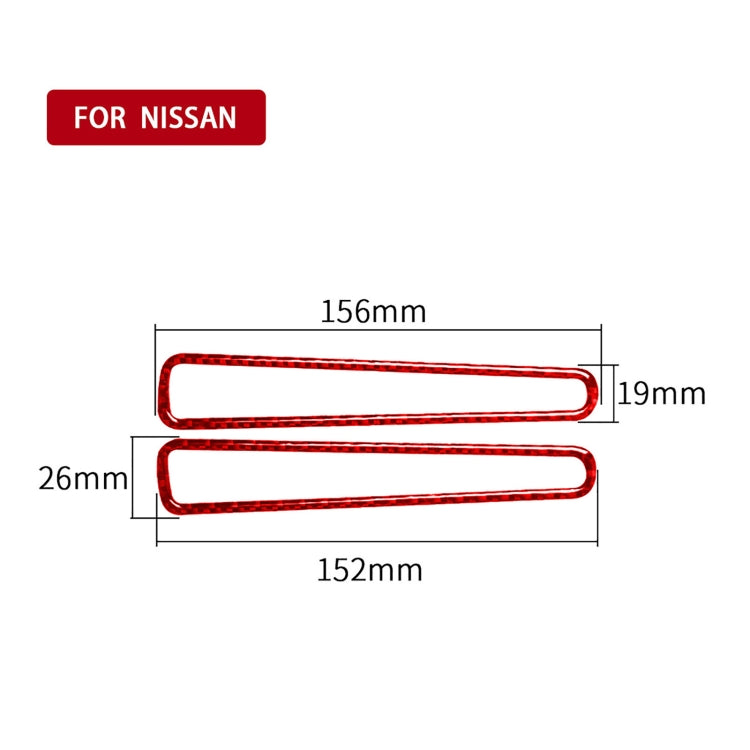 2 PCS / Set Carbon Fiber Car Window Air Outlet Defogging Decorative Sticker for Nissan GTR R35 2008-2020, Left and Right Driving Universal(Red) by buy2fix