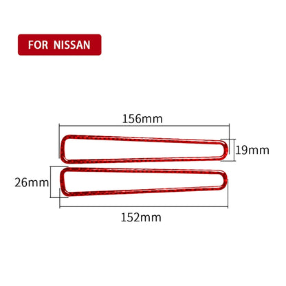 2 PCS / Set Carbon Fiber Car Window Air Outlet Defogging Decorative Sticker for Nissan GTR R35 2008-2020, Left and Right Driving Universal(Red) by buy2fix