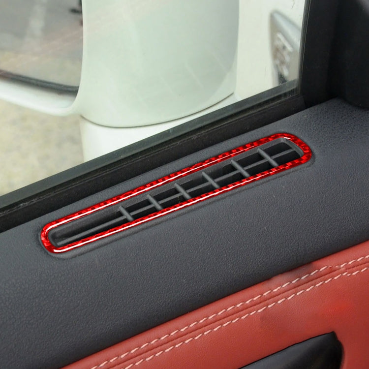 2 PCS / Set Carbon Fiber Car Window Air Outlet Defogging Decorative Sticker for Nissan GTR R35 2008-2020, Left and Right Driving Universal(Red) by buy2fix