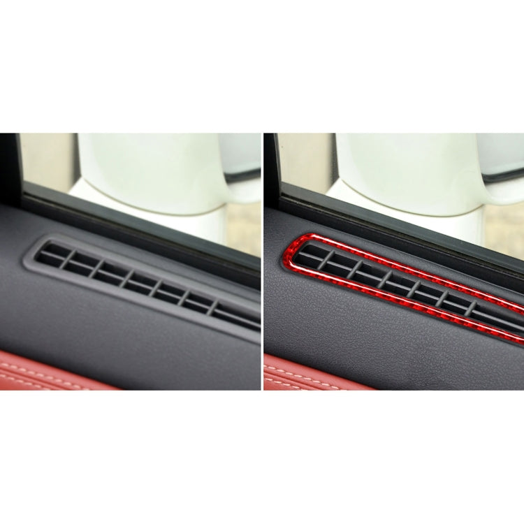 2 PCS / Set Carbon Fiber Car Window Air Outlet Defogging Decorative Sticker for Nissan GTR R35 2008-2020, Left and Right Driving Universal(Red) by buy2fix