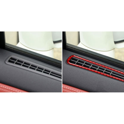 2 PCS / Set Carbon Fiber Car Window Air Outlet Defogging Decorative Sticker for Nissan GTR R35 2008-2020, Left and Right Driving Universal(Red) by buy2fix