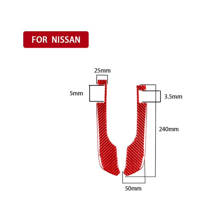 2 PCS / Set Carbon Fiber Car Speedometer Decorative Sticker for Nissan GTR R35 2008-2016, Left and Right Driving Universal(Red) by buy2fix