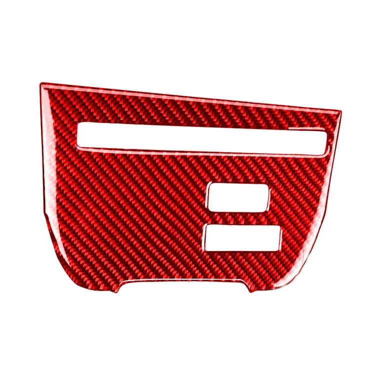 Carbon Fiber Car CD Player Console A Version Decorative Sticker for Nissan GTR R35 2008-2016, Left Driving(Red) by buy2fix