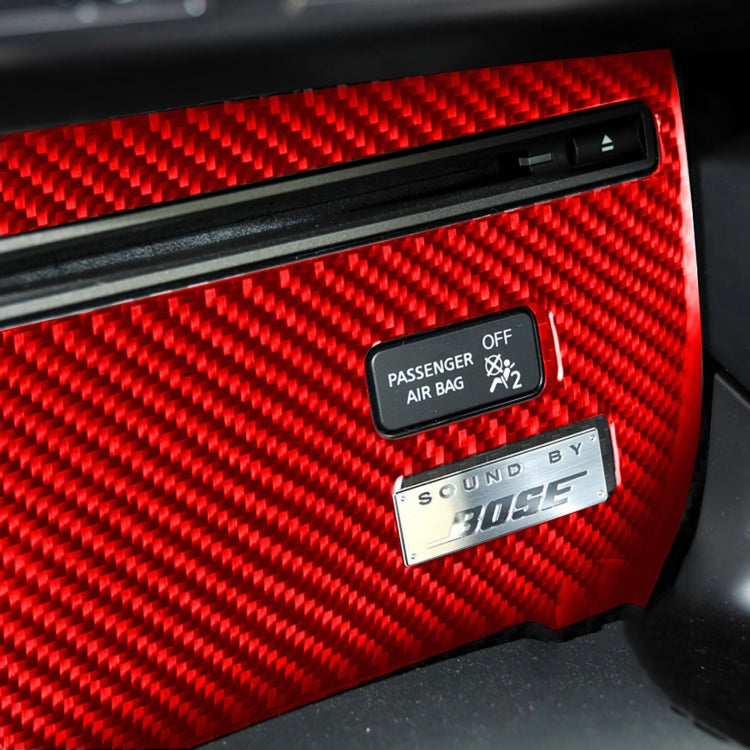 Carbon Fiber Car CD Player Console A Version Decorative Sticker for Nissan GTR R35 2008-2016, Left Driving(Red) by buy2fix