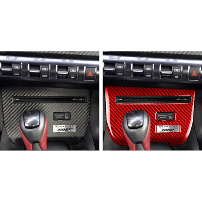 Carbon Fiber Car CD Player Console A Version Decorative Sticker for Nissan GTR R35 2008-2016, Left Driving(Red) by buy2fix