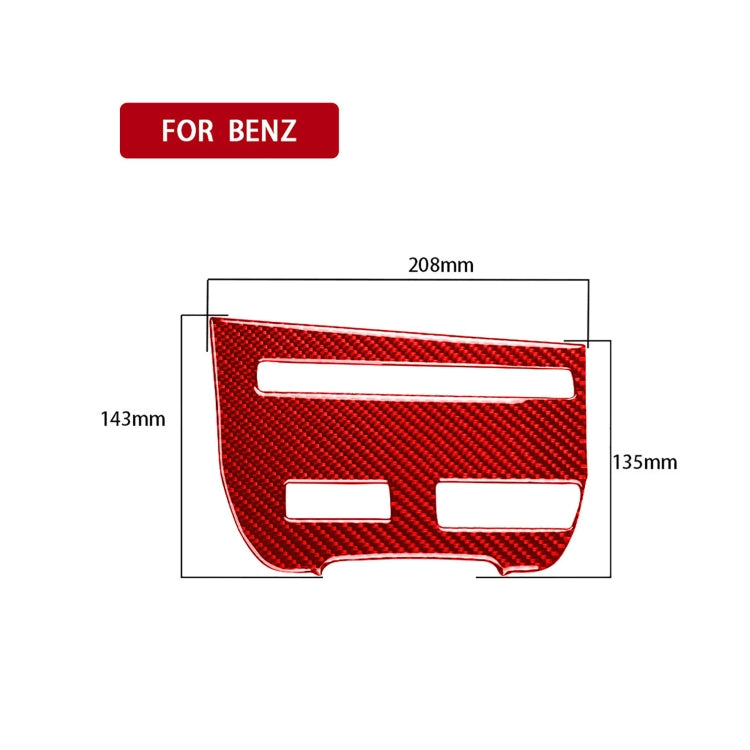 Carbon Fiber Car CD Player Console B Version Decorative Sticker for Nissan GTR R35 2008-2016, Left Driving(Red) by buy2fix