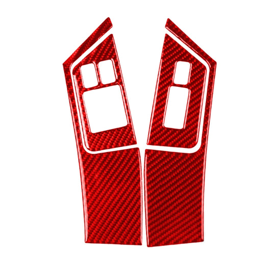 4 PCS / Set Carbon Fiber Car Window Lift Buttons Panel Sticker for Nissan GTR R35 2008-2016, Left Driving(Red) - Car Interior Mouldings by buy2fix | Online Shopping UK | buy2fix