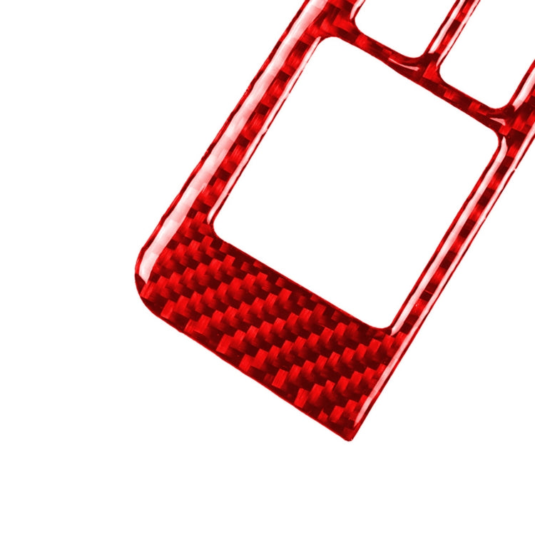 6 PCS / Set Carbon Fiber Car Window Lift Button Door Lock Decorative Sticker for Nissan GTR R35 2008-2016, Left Driving (Red) by buy2fix