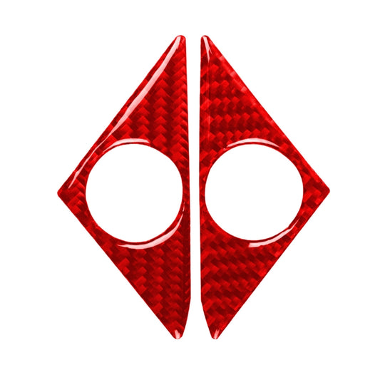 Carbon Fiber Car Door Horn Decorative Sticker for Nissan GTR R35 2008-2016, Left and Right Driving Universal (Red) by buy2fix