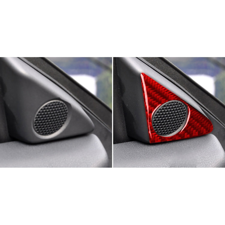 Carbon Fiber Car Door Horn Decorative Sticker for Nissan GTR R35 2008-2016, Left and Right Driving Universal (Red) by buy2fix