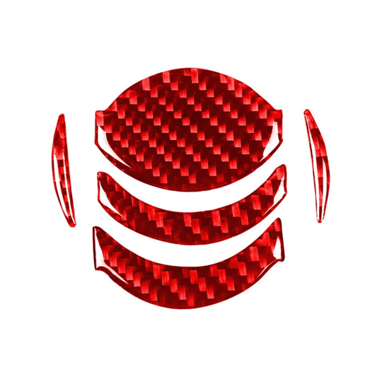 5 PCS / Set Carbon Fiber Car Central Air Outlet Decorative Sticker for Nissan GTR R35 2008-2016, Left and Right Driving Universal (Red) by buy2fix