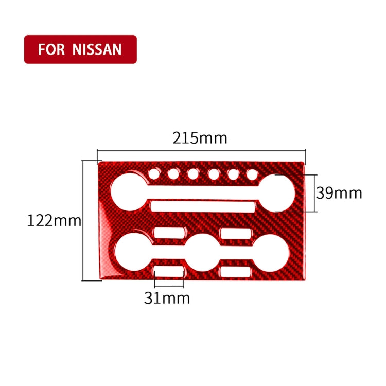 Carbon Fiber Car Instrument Control Panel Decorative Sticker for Nissan GTR R35 2008-2016, Left Driving (Red) by buy2fix