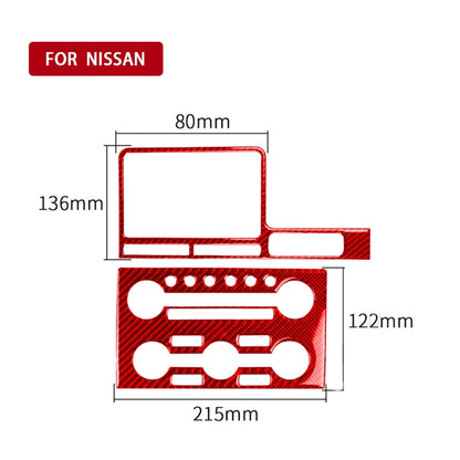 2 PCS / Set Carbon Fiber Car Navigation Instrument Decorative Sticker for Nissan GTR R35 2008-2016, Right Driving (Red) by buy2fix