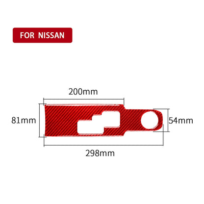 Carbon Fiber Car Gear Shift Panel Decorative Sticker for Nissan GTR R35 2008-2016, Left and Right Driving Universal(Red) by buy2fix
