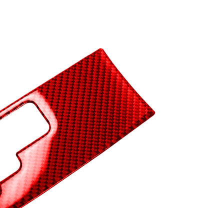 Carbon Fiber Car Gear Shift Panel Decorative Sticker for Nissan GTR R35 2008-2016, Left and Right Driving Universal(Red) by buy2fix
