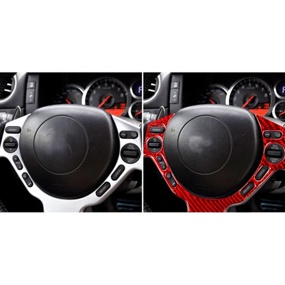 Carbon Fiber Car Steering Wheel Buttons Decorative Sticker for Nissan GTR R35 2008-2016, Left and Right Driving Universal (Red) by buy2fix