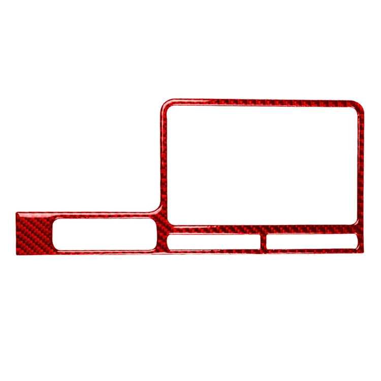 Carbon Fiber Car Navigation Display Frame Decorative Sticker for Nissan GTR R35 2008-2016, Left Driving(Red) by buy2fix