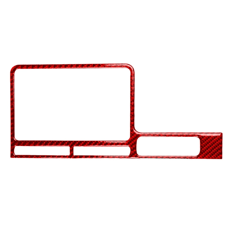 Carbon Fiber Car Navigation Display Frame Decorative Sticker for Nissan GTR R35 2008-2016, Right Driving(Red) by buy2fix