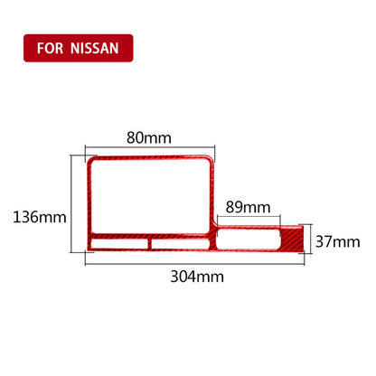 Carbon Fiber Car Navigation Display Frame Decorative Sticker for Nissan GTR R35 2008-2016, Right Driving(Red) by buy2fix