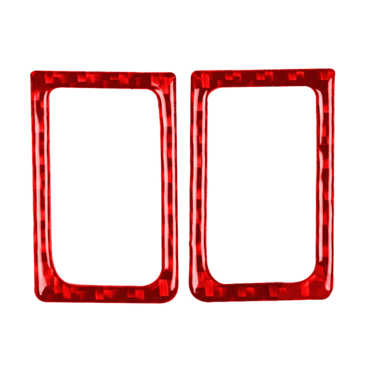 2 PCS / Set Carbon Fiber Car Left Right Door Lock Decorative Sticker for Nissan GTR R35 2008-2020, Left and Right Driving Universal (Red) by buy2fix