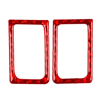2 PCS / Set Carbon Fiber Car Left Right Door Lock Decorative Sticker for Nissan GTR R35 2008-2020, Left and Right Driving Universal (Red) by buy2fix