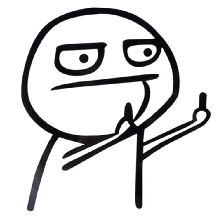 Car Cartoon Personality Decorative Sticker(Black) by buy2fix