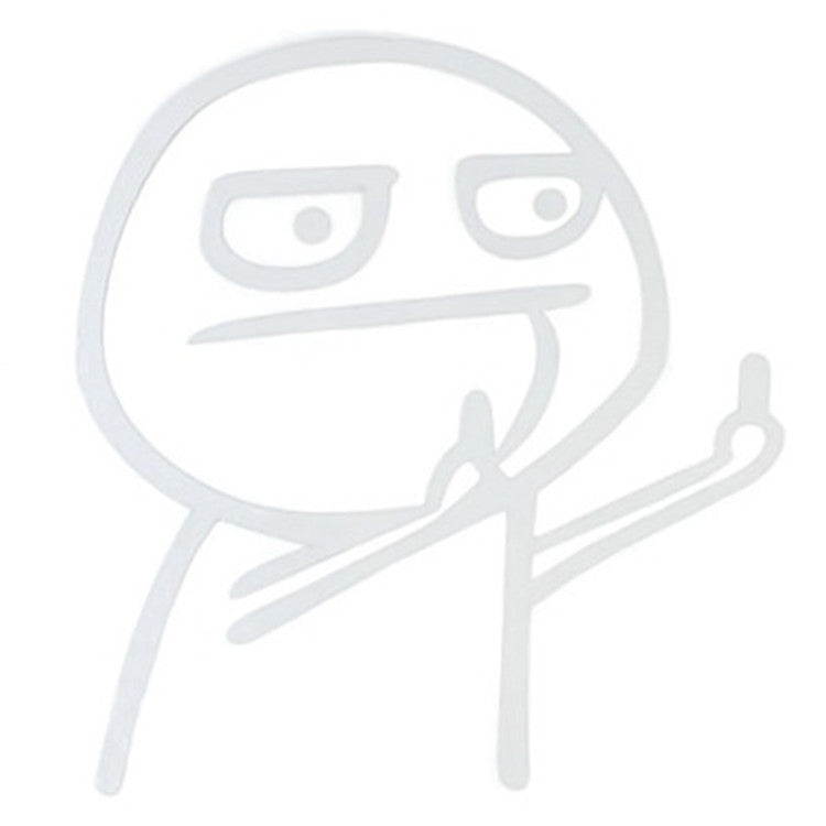 Car Cartoon Personality Decorative Sticker(White) by buy2fix