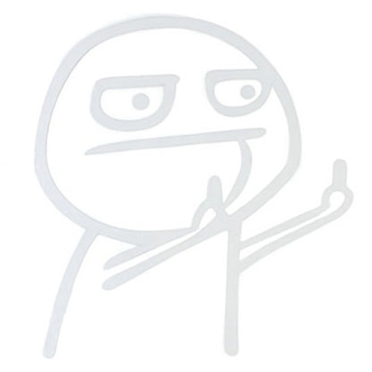 Car Cartoon Personality Decorative Sticker(White) by buy2fix