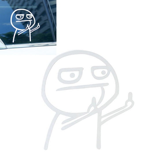 Car Cartoon Personality Decorative Sticker(White) by buy2fix