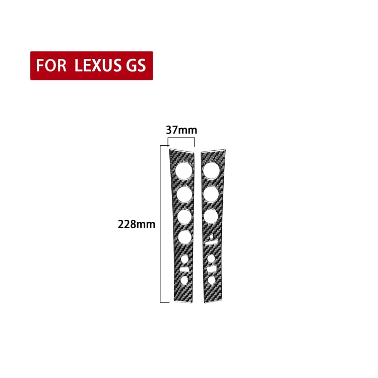 2 PCS / Set Carbon Fiber Car Central Control Panel B Version Decorative Sticker for Lexus GS 2006-2011,Left and Right Drive Universal by buy2fix
