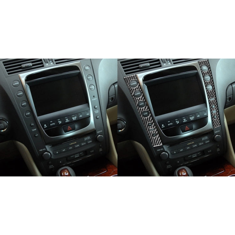 2 PCS / Set Carbon Fiber Car Central Control Panel B Version Decorative Sticker for Lexus GS 2006-2011,Left and Right Drive Universal by buy2fix