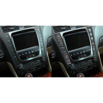 2 PCS / Set Carbon Fiber Car Central Control Panel B Version Decorative Sticker for Lexus GS 2006-2011,Left and Right Drive Universal by buy2fix