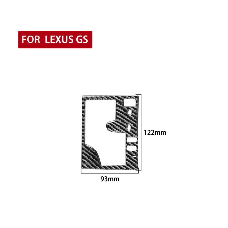 Carbon Fiber Car Gear Panel Outside Frame A Version Decorative Sticker for Lexus GS 2006-2011,Right Drive by buy2fix