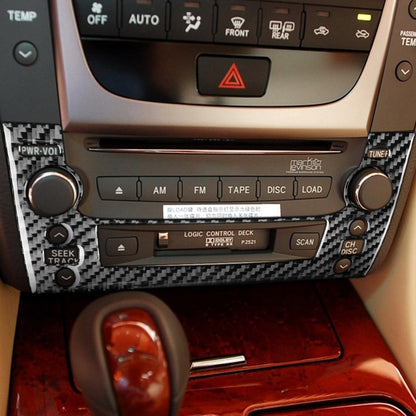 Carbon Fiber Car CD Panel B Version Decorative Sticker for Lexus GS 2006-2011,Left and Right Drive Universal by buy2fix