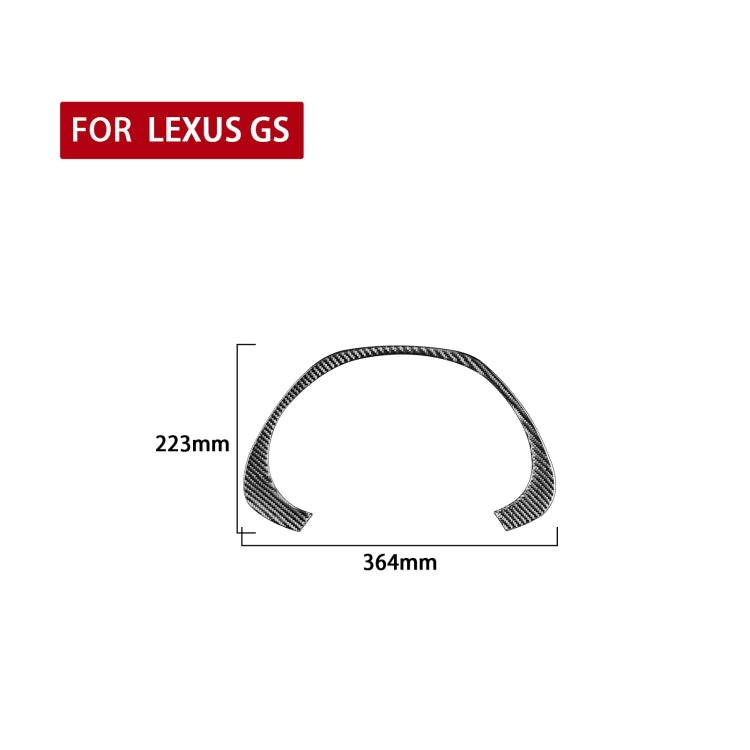 Carbon Fiber Car Dashboard Frame Decorative Sticker for Lexus GS 2006-2011,Left and Right Drive Universal by buy2fix