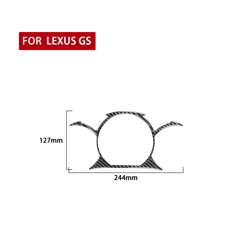 Carbon Fiber Car Dashboard Trim Decorative Sticker for Lexus GS 2006-2011,Left and Right Drive Universal by buy2fix