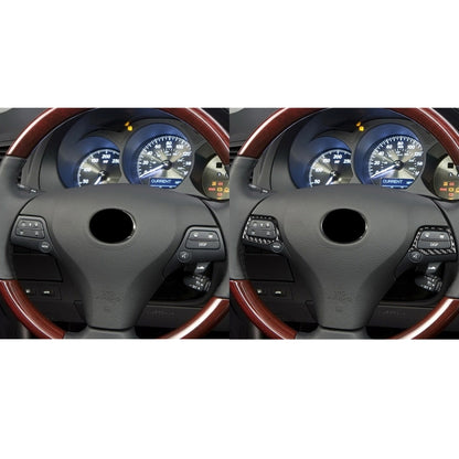 2 PCS / Set Carbon Fiber Car Steering Wheel Button A Version Decorative Sticker for Lexus GS 2006-2011,Left and Right Drive Universal by buy2fix