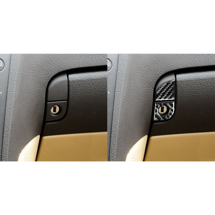 2 PCS / Set Carbon Fiber Car Storage Box Switch Decorative Sticker for Lexus GS 2006-2011,Left Drive by buy2fix