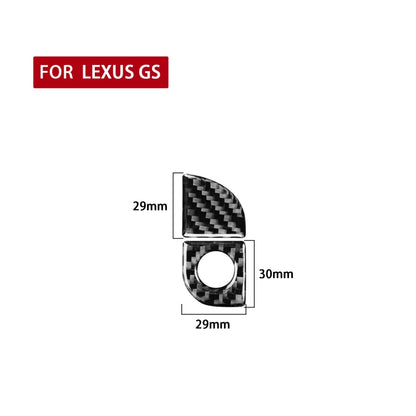 2 PCS / Set Carbon Fiber Car Storage Box Switch Decorative Sticker for Lexus GS 2006-2011,Right Drive by buy2fix