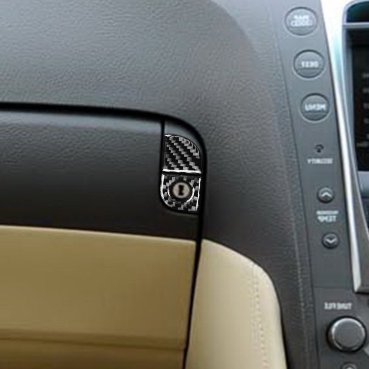 2 PCS / Set Carbon Fiber Car Storage Box Switch Decorative Sticker for Lexus GS 2006-2011,Right Drive by buy2fix