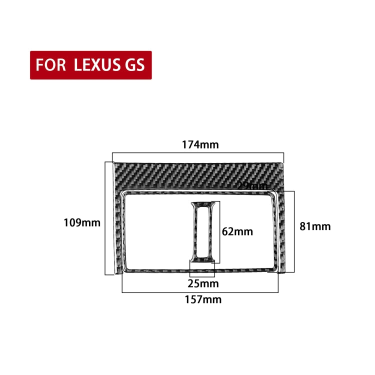 3 PCS / Set Carbon Fiber Rear Exhaust Vent Decorative Sticker for Lexus GS 2006-2011,Left and Right Drive Universal by buy2fix