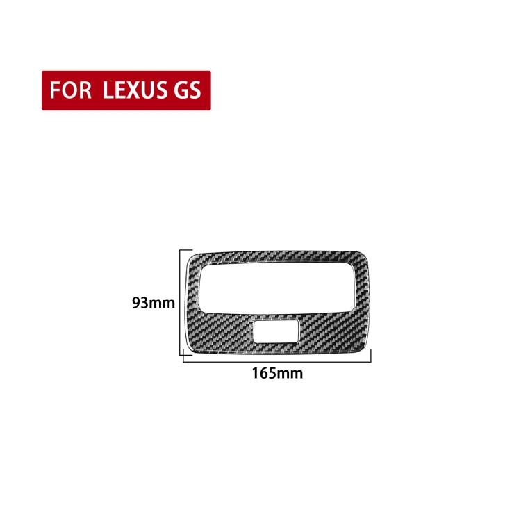 Carbon Fiber Car Rear Reading Light Panel Decorative Sticker for Lexus GS 2006-2011,Left and Right Drive Universal by buy2fix