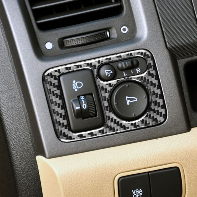 Carbon Fiber Car Rearview Mirror Adjustment Switch Frame Decorative Sticker for Honda CRV 2007-2011,Left Drive by buy2fix