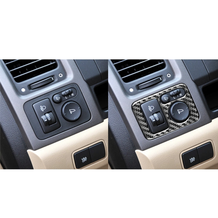 Carbon Fiber Car Rearview Mirror Adjustment Switch Frame Decorative Sticker for Honda CRV 2007-2011,Left Drive by buy2fix