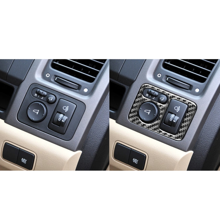 Carbon Fiber Car Rearview Mirror Adjustment Switch Frame Decorative Sticker for Honda CRV 2007-2011,Right Drive by buy2fix